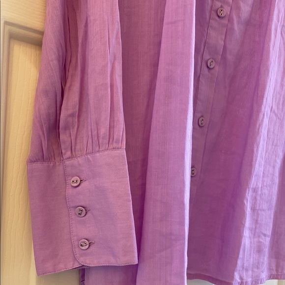 LOFT Women's lilac Button-Up Top, SP, NWT - Picture 3 of 12